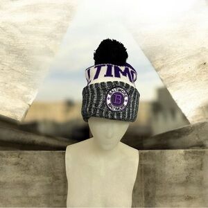 Baltimore Ravens Knit Beanie with Pom